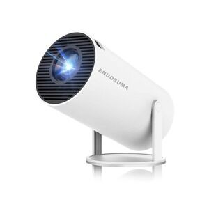 ENUOSUMA Android 13 Mini Projector White 200 ANSI 4K Support WiFi 6 130in 16:9